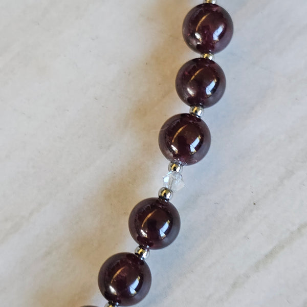 Garnet and Crystal Necklace
