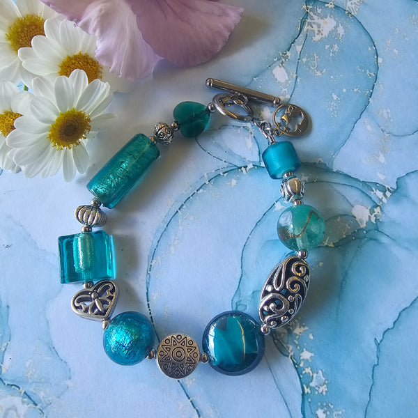 Teal Green Bracelet 20.5cm