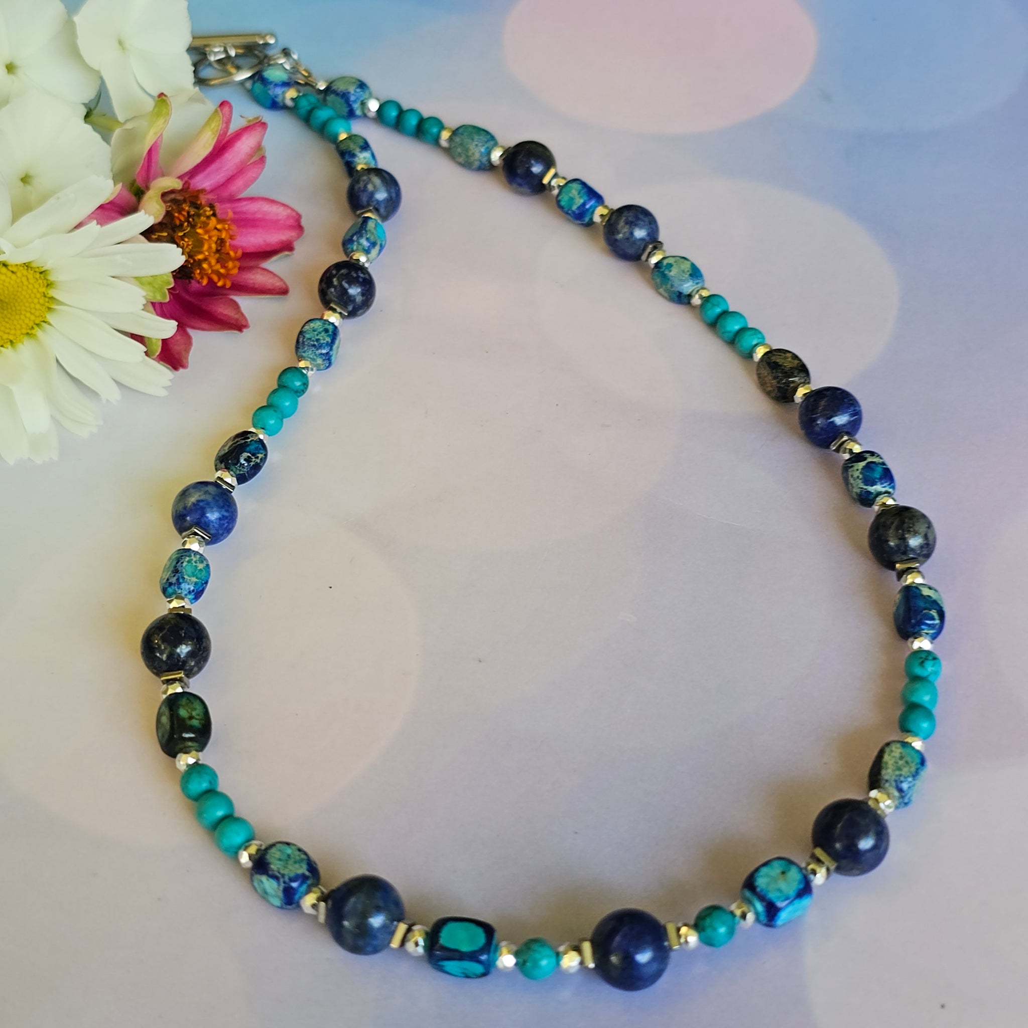 Blue Sea Sediment Jasper Necklace