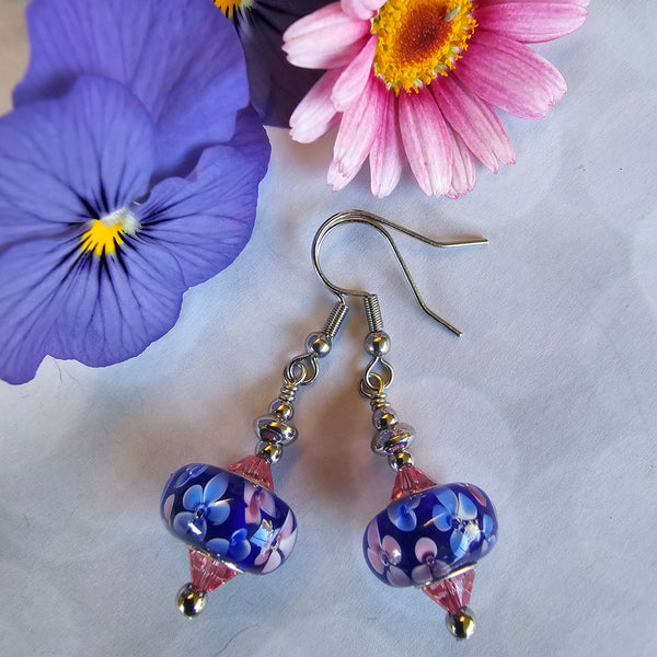 Rondelle Lampwork Earrings