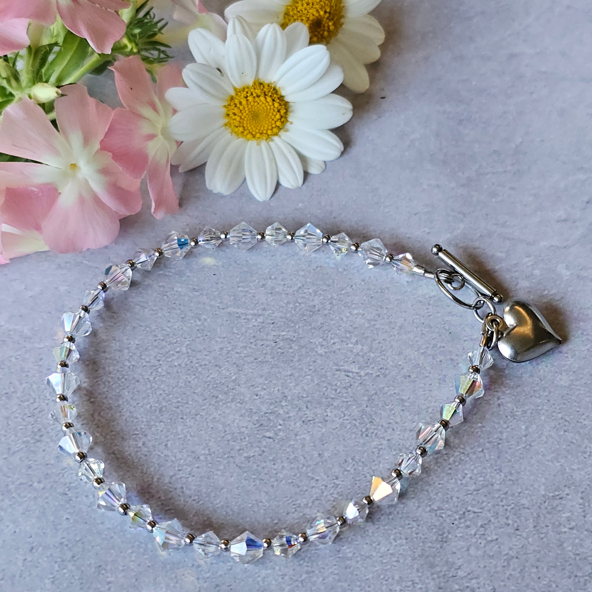 Dainty Clear AB Crystal Bracelet