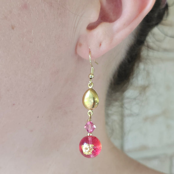Murano Glass Gold Dangles