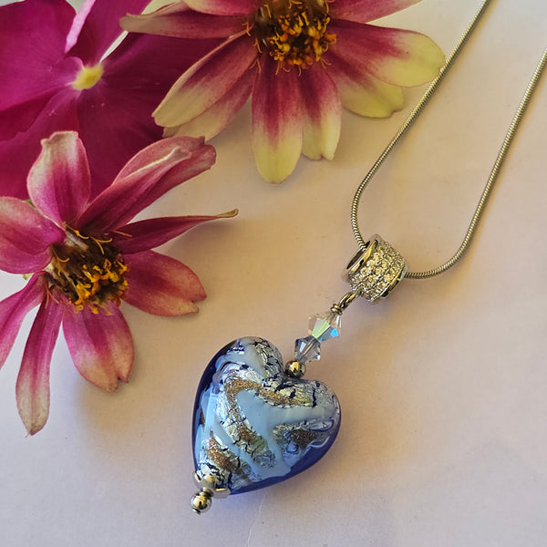 Silver Foil Heart Pendant
