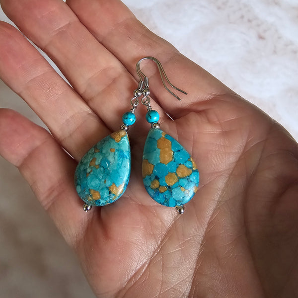 Turquoise Teardrop Earrings