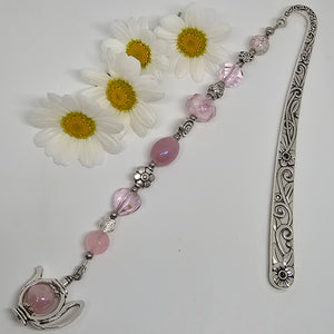 Bookmark Pink with Teapot