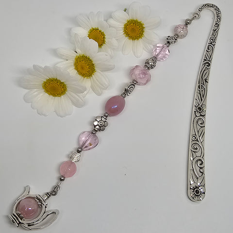 Bookmark Pink with Teapot