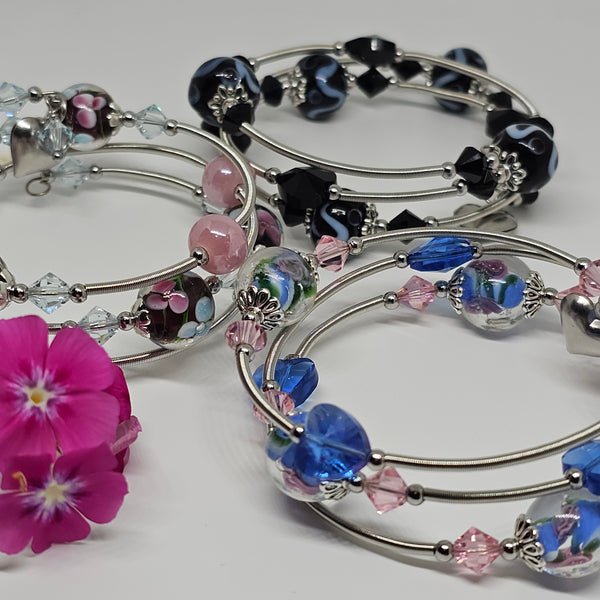 Lampwork Wraparound Bracelet