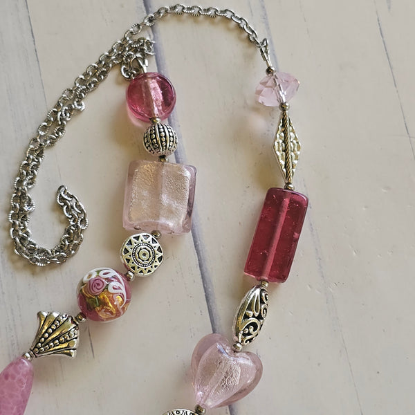 Long Pink Necklace