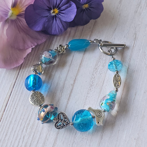 Aqua Blue Bracelet - 20cm
