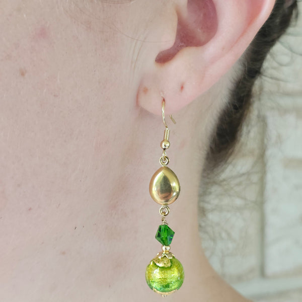 Murano Glass Gold Dangles