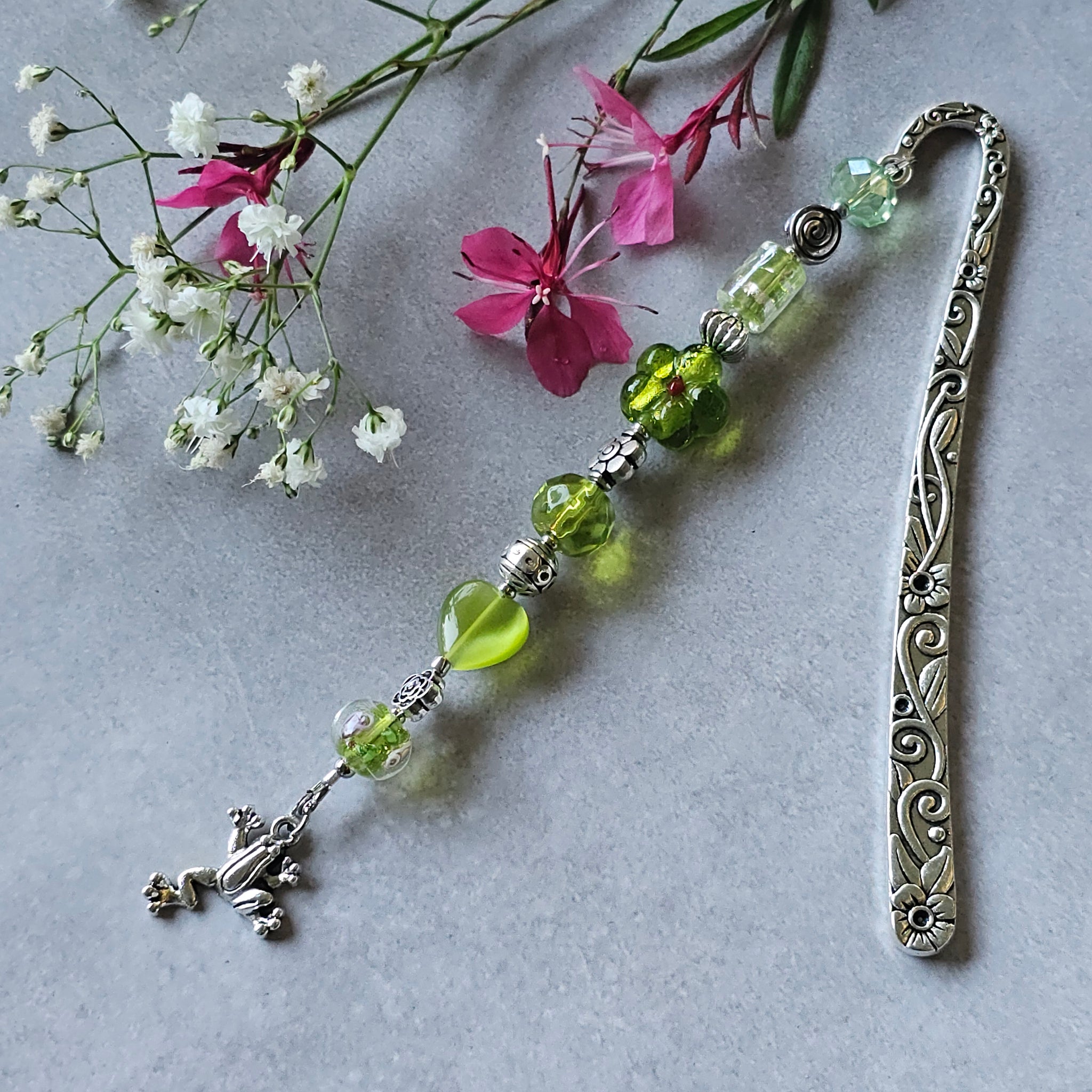 Bookmark Green with Frog