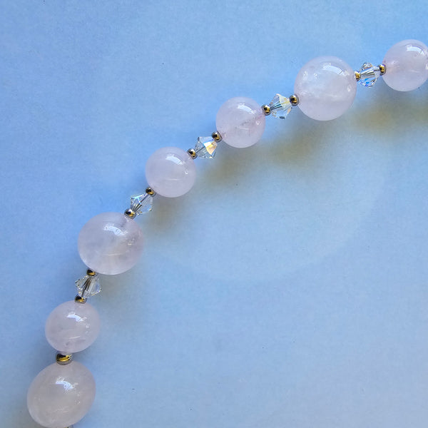 Rose Quartz and Crystal Necklace