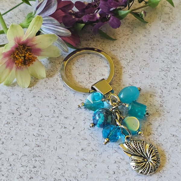 Keyring Aqua Blue