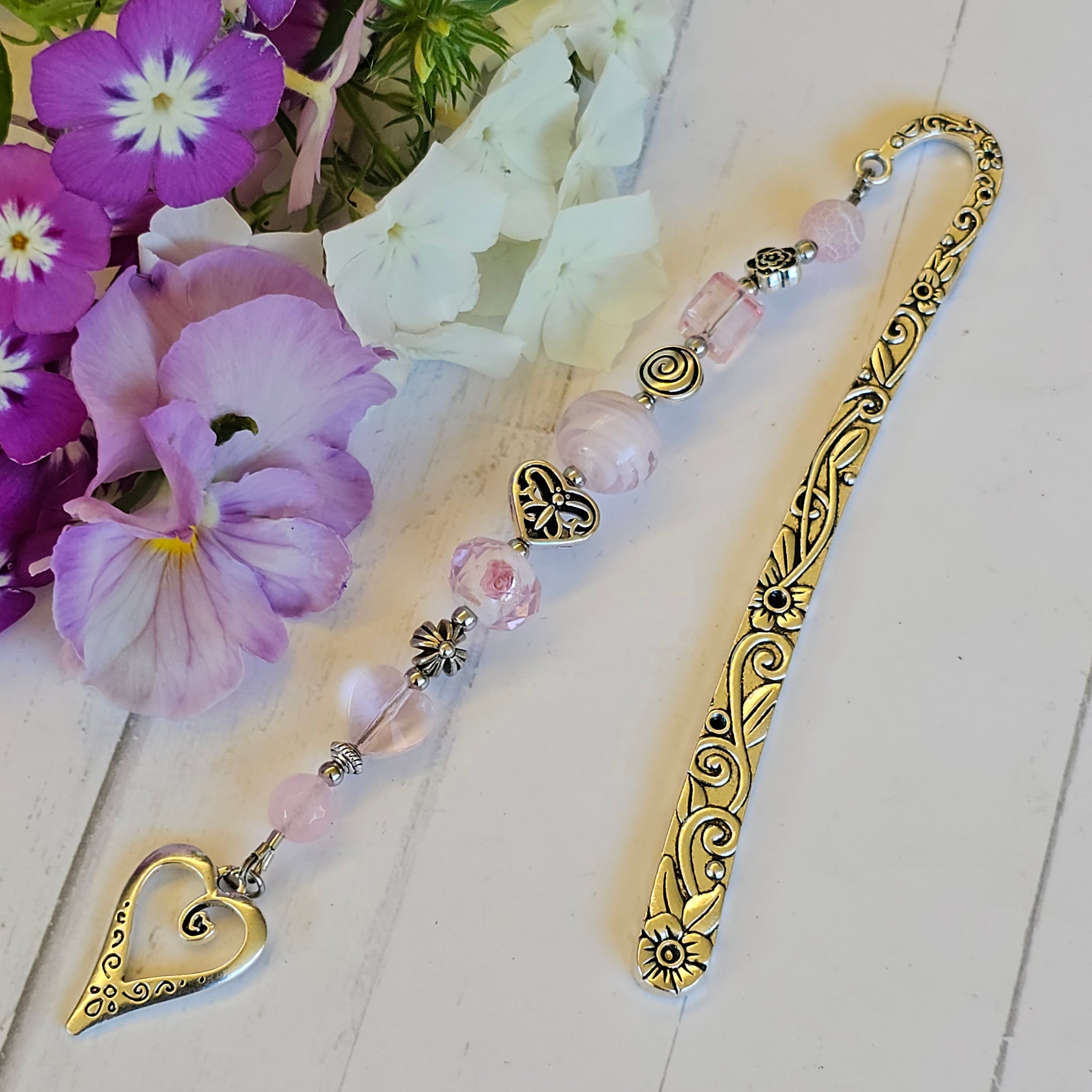 Bookmark Pink with Heart