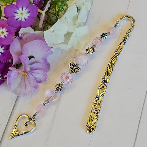 Bookmark Pink with Heart