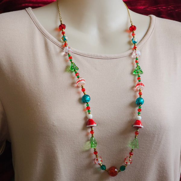 Christmas Necklace in Gold