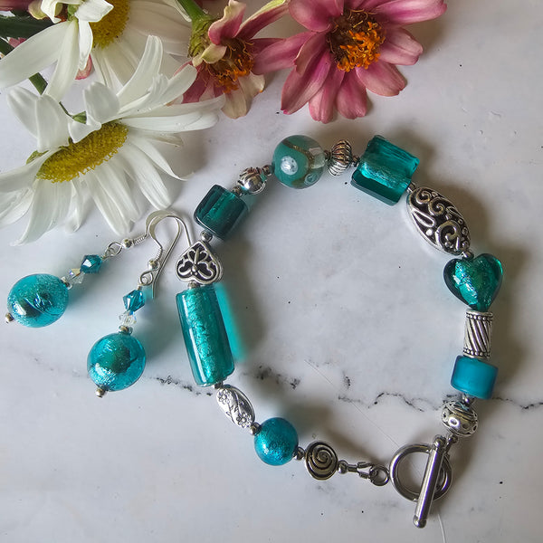 Teal Green Bracelet 22.5cm