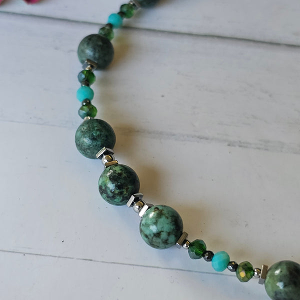 Green African Turquoise Necklace