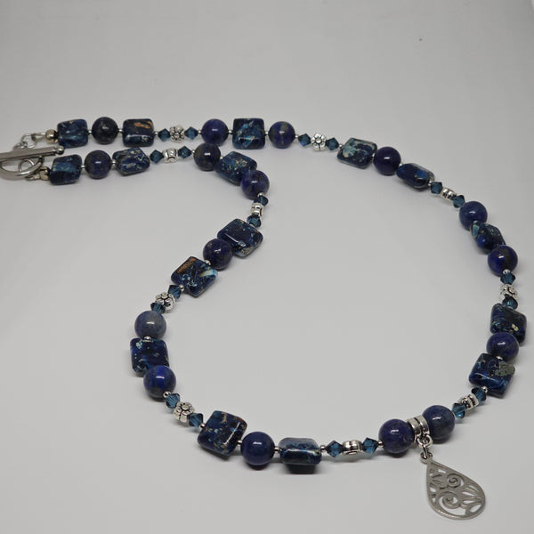 Imperial Jasper and Lapis Necklace