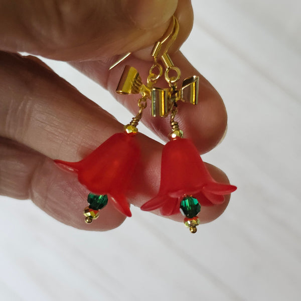 Christmas Bellflower Earrings