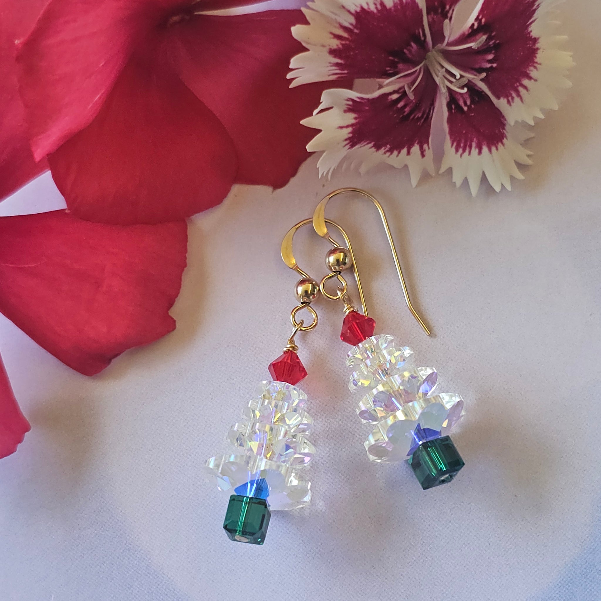 Swarovski Crystal Christmas Trees - Gold