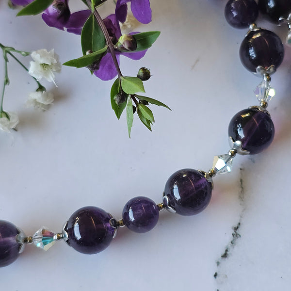 Amethyst Dragonfly Necklace