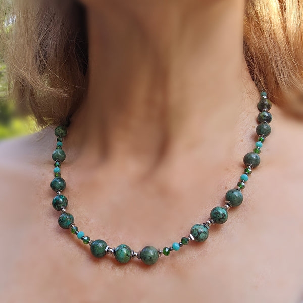 Green African Turquoise Necklace