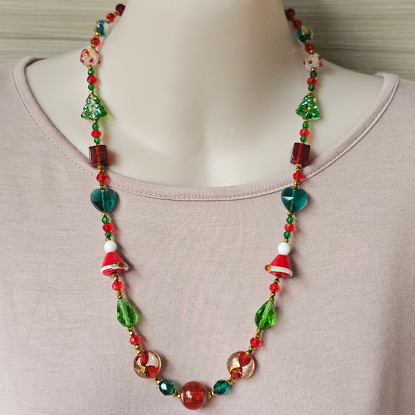 Christmas Necklace in Gold