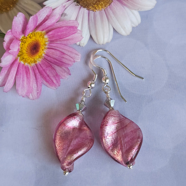 Murano Glass Twist Earrings