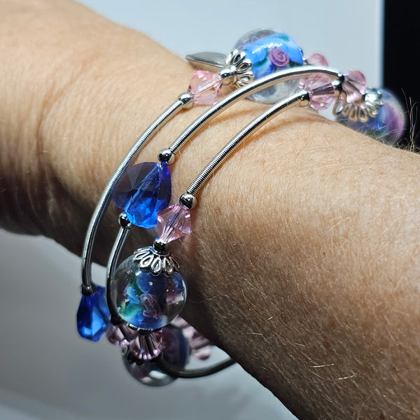 Lampwork Wraparound Bracelet