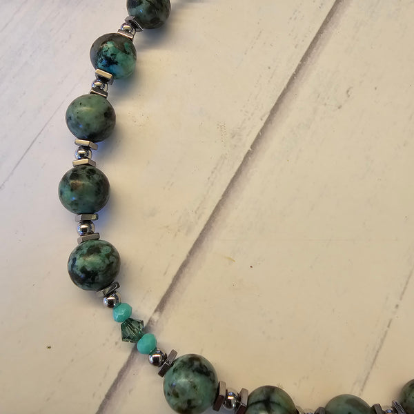 Green African Turquoise Necklace