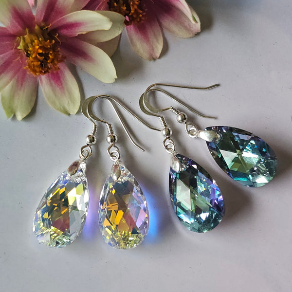 Swarovski Crystal Pear Drop Earrings