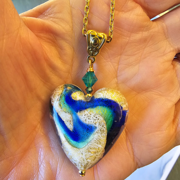Murano Glass Heart Pendant