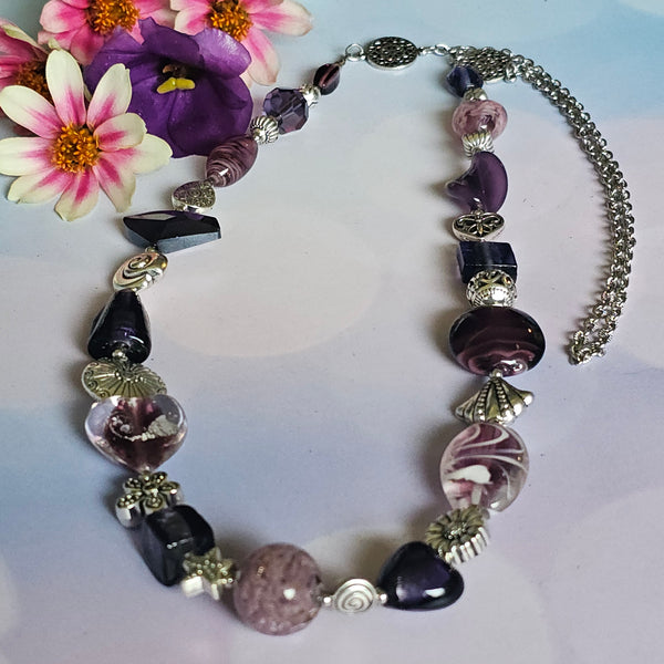 Long Amethyst/Purple Necklace