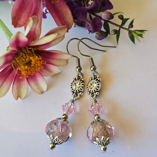 Flower Crystal Earrings