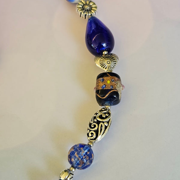 Long Deep Blue Necklace