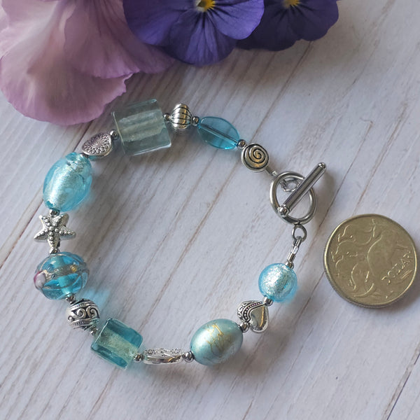 Light Aqua Blue Bracelet - 20cm