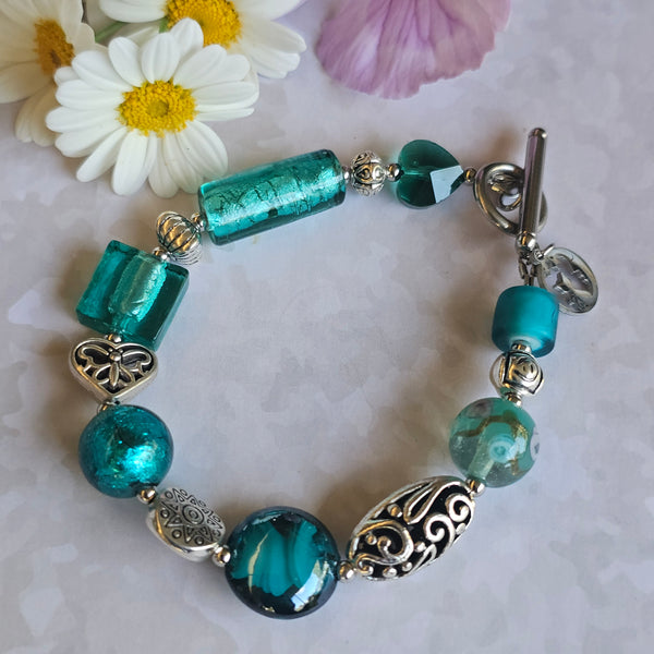 Teal Green Bracelet 20.5cm