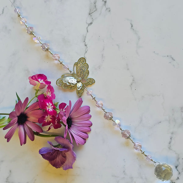 Suncatcher Pink with Butterfly