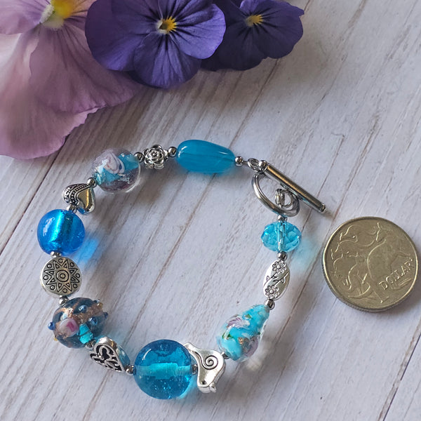 Aqua Blue Bracelet - 20cm