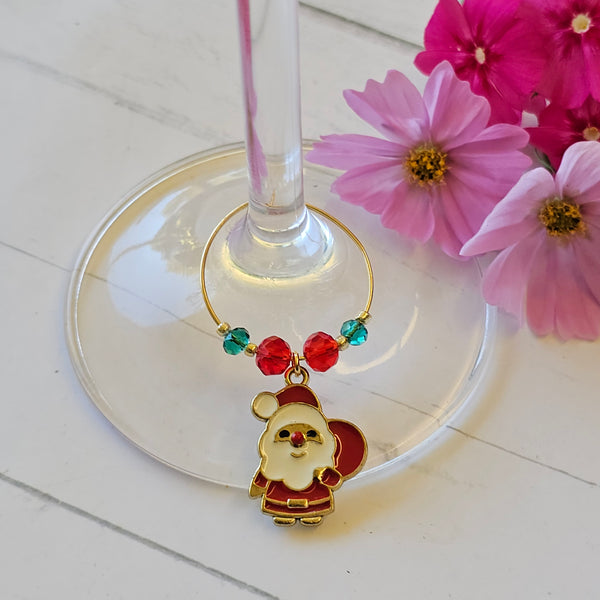 Christmas Wine Glass Charms Set of 6