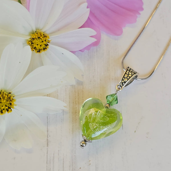 Glass Heart Pendant
