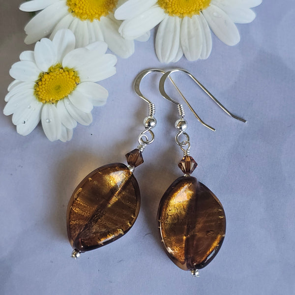 Murano Glass Twist Earrings