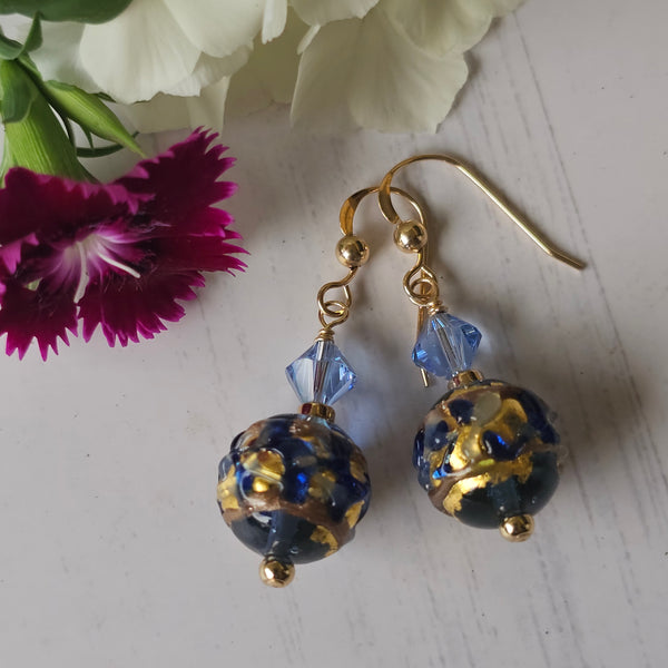 Blue Murano Glass Earrings