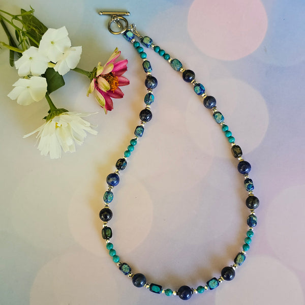 Blue Sea Sediment Jasper Necklace