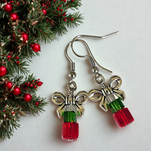 Christmas Package Earrings