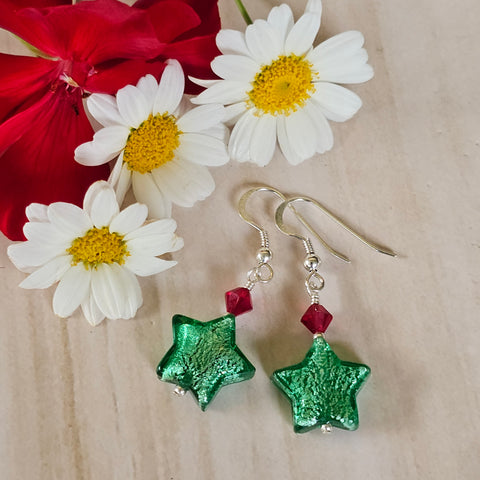 Murano Glass Star Earrings