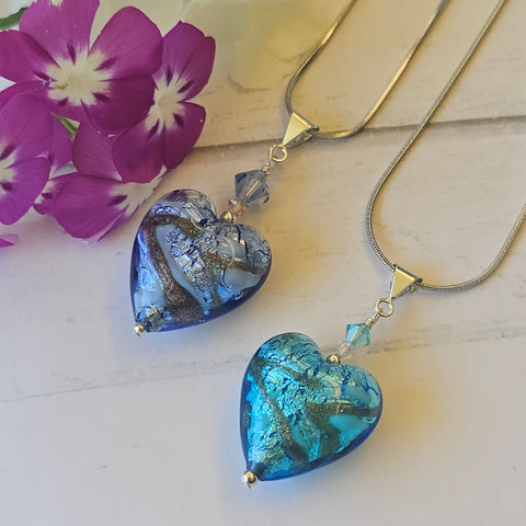 Silver Foil Heart Pendant
