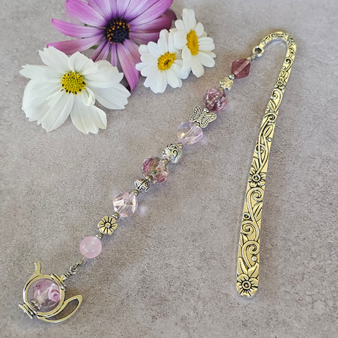Bookmark Pink with Teapot
