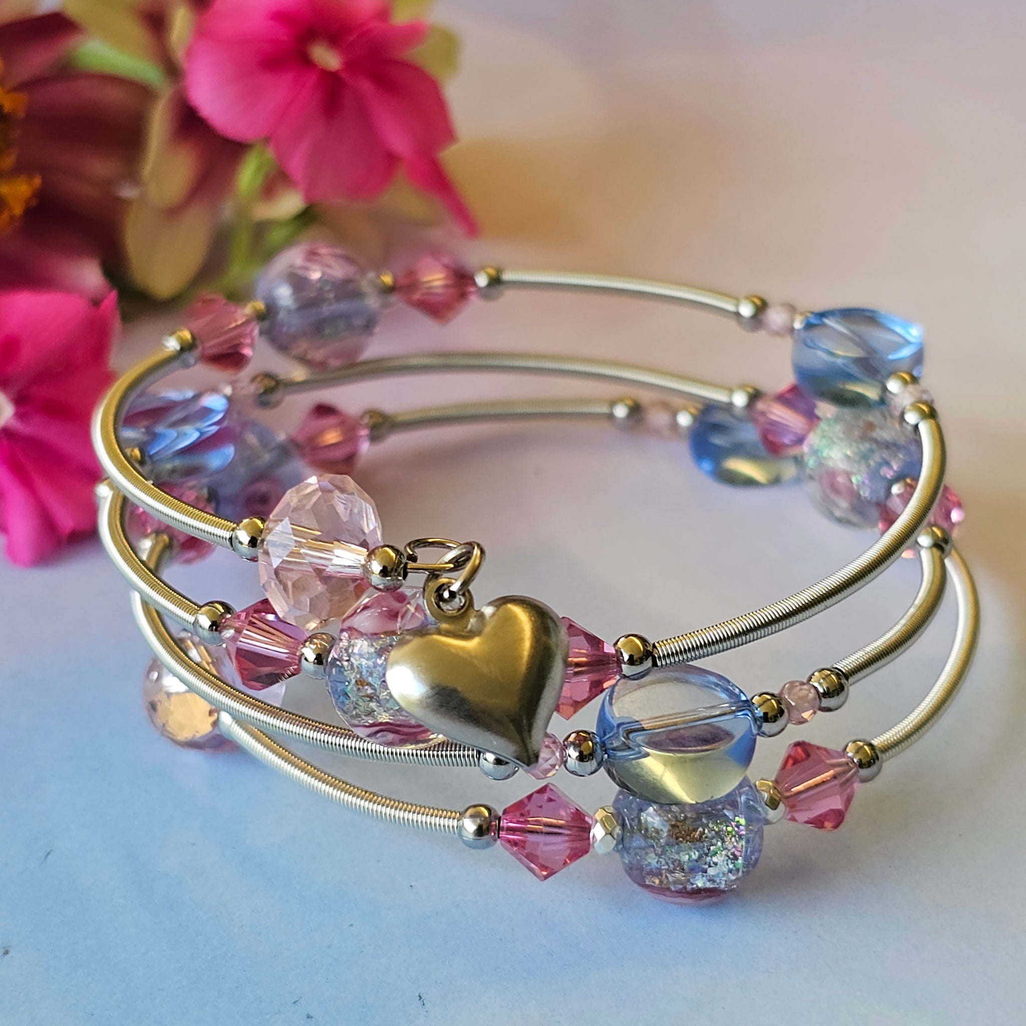 Lampwork Wraparound Bracelet